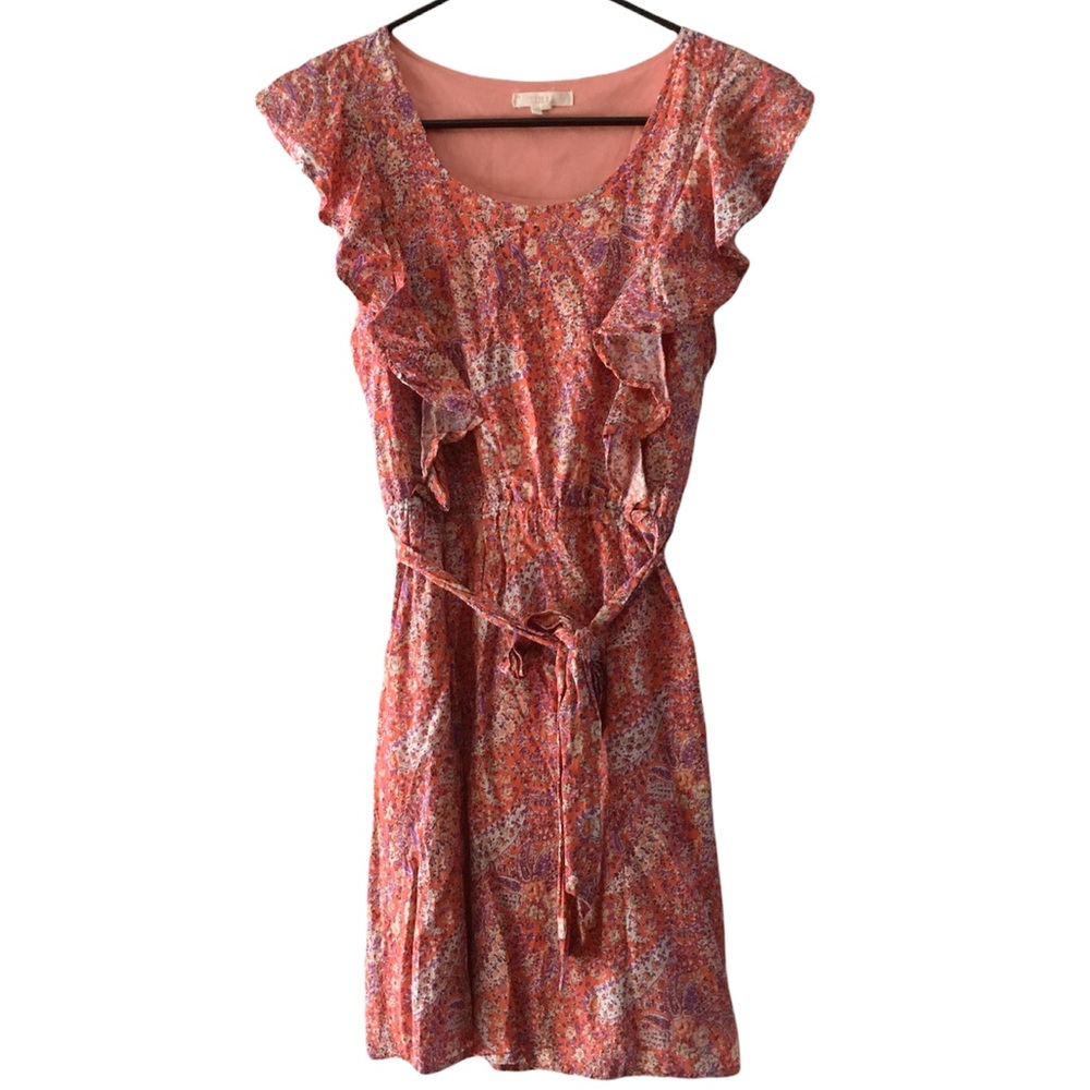 Tulle floral print sleeveless dress